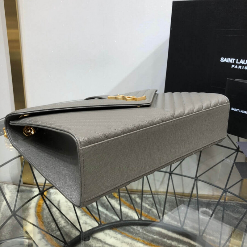 Replica Saint Laurent Grain Leather Large Envelope Chain Bag 396910