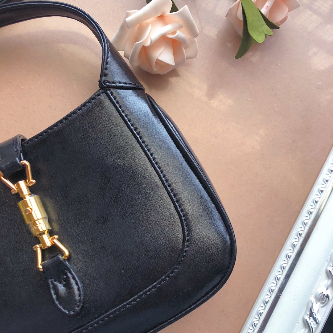 Replica Gucci Jackie 1961 Mini Shoulder Bag 637092 Black/White/Red