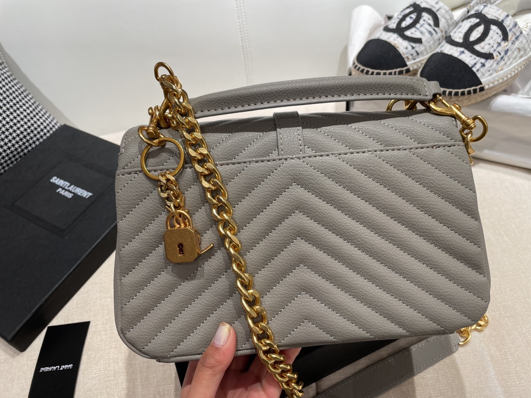 Replica Ysl Envelope Medium Bag In Mix Embossed Leather-Gold