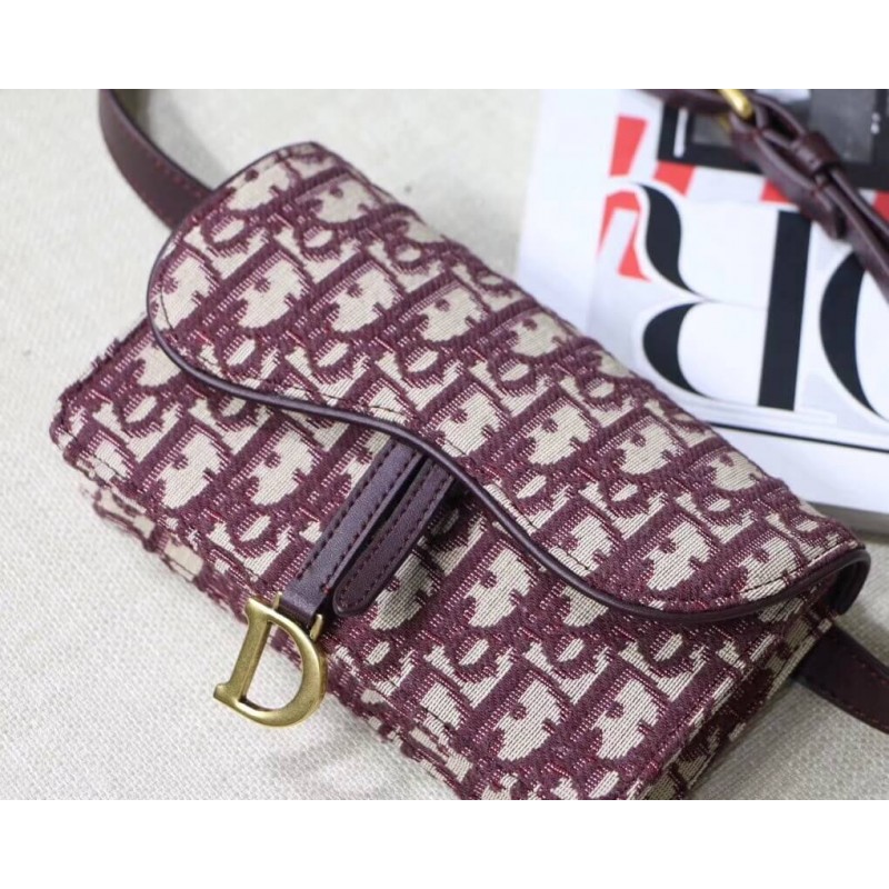 Replica Christian Dior Oblique Saddle Belt Bag S5619