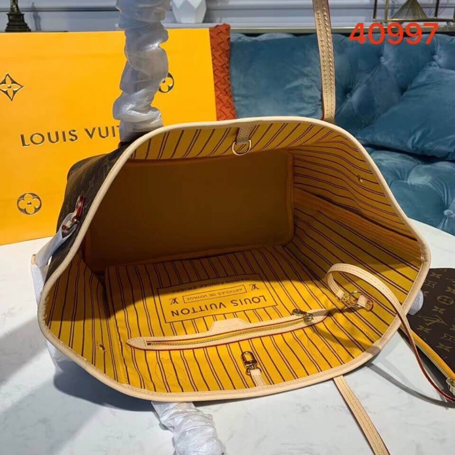 Replica Louis Vuitton Monogram Canvas Neverfull Mm M40997 Yellow