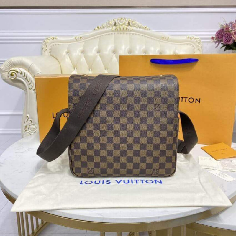 Replica Louis Vuitton Damier Ebene Naviglio Messenger Bag N45255