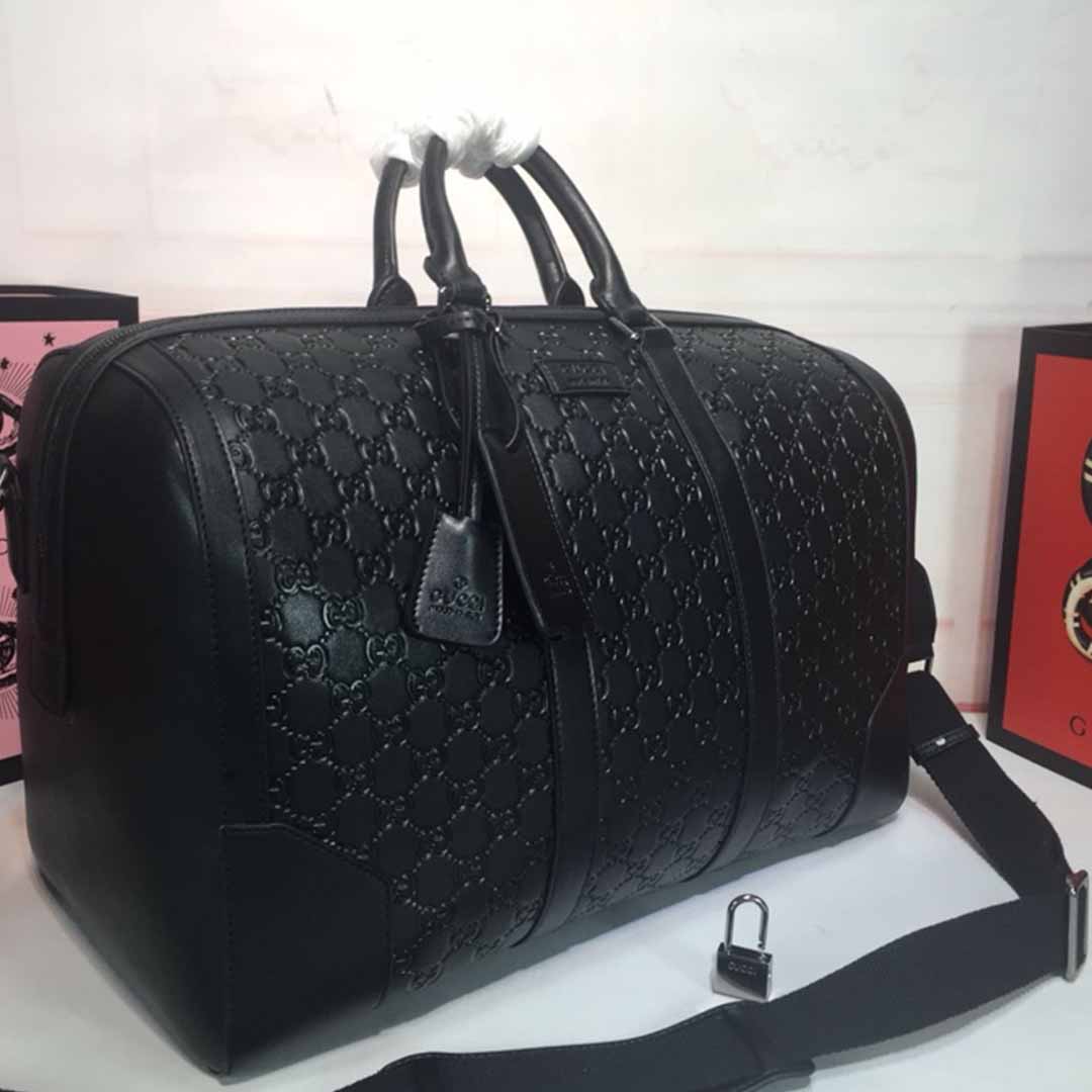 Replica Gucci Aaa-Double G Embossed Duffle Bag 625768 Black/Red