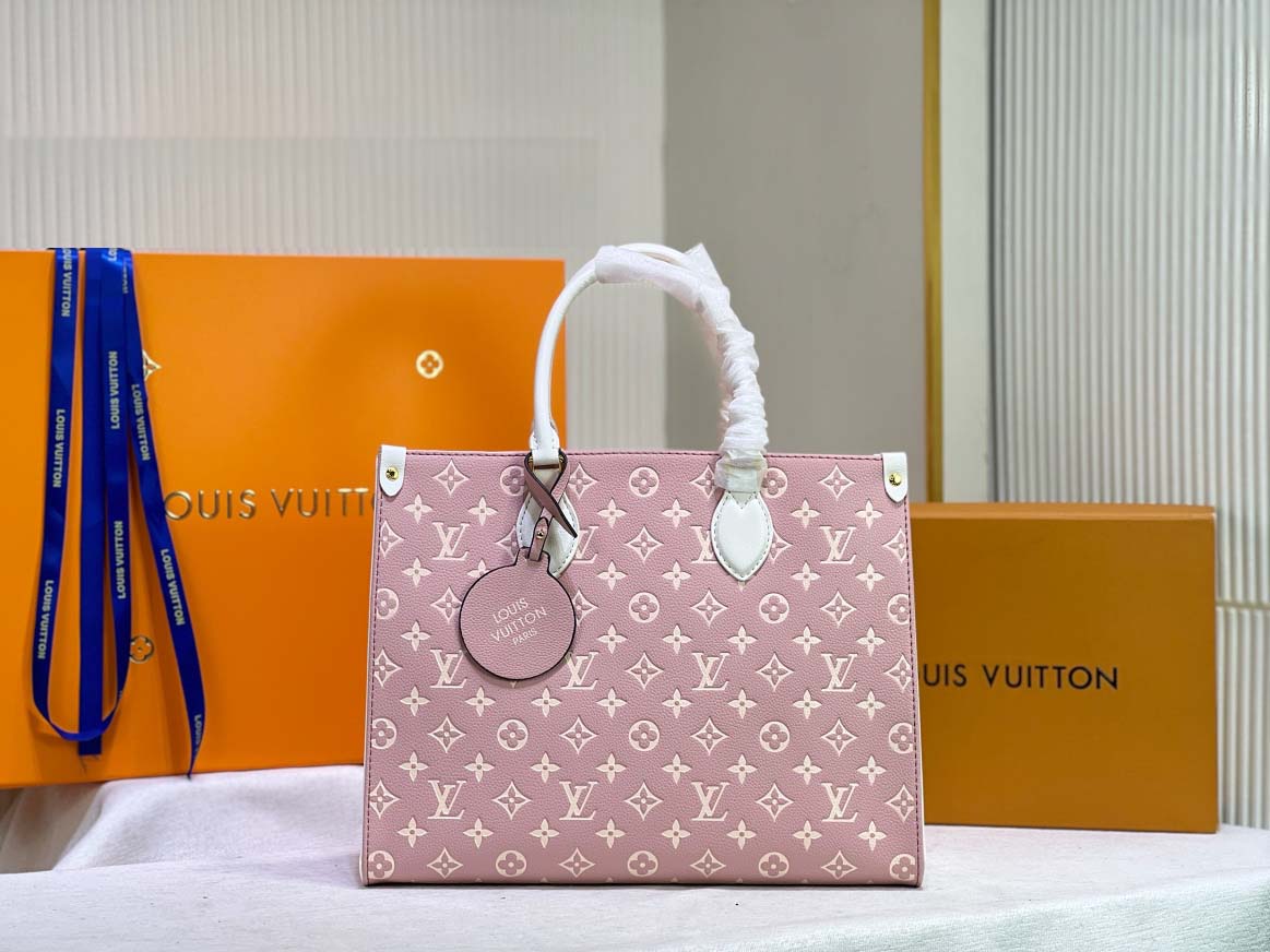 Replica Louis Vuitton Monogram A4 Leather Onthego Totes