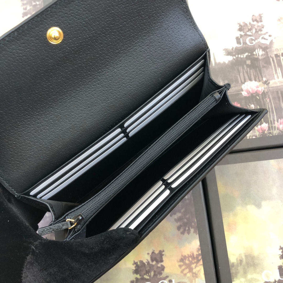 Replica Gucci Aaa-Ophidia Continental Wallet Black