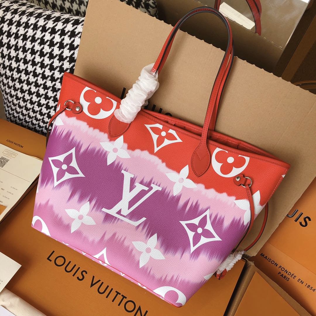 Replica Louis Vuitton Escale Neverfull Mm M45127 Pink/Blue/Red