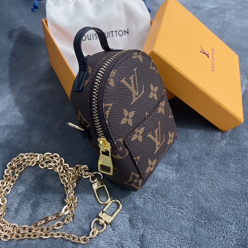 Replica Louis Vuitton Monogram Bag Charm Chain Coin Wallet K04