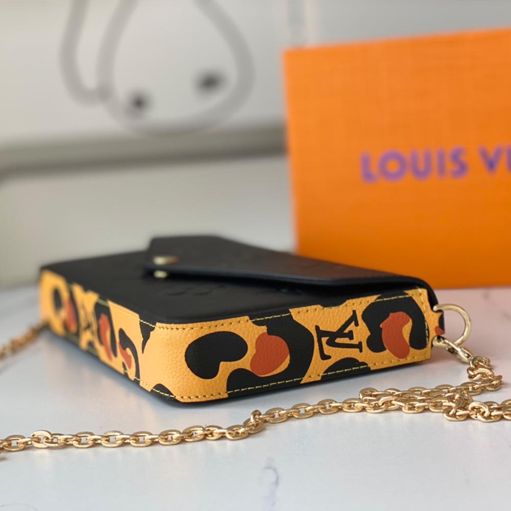 Replica Louis Vuitton Aaa-Leopard Felicie Pochette M64065