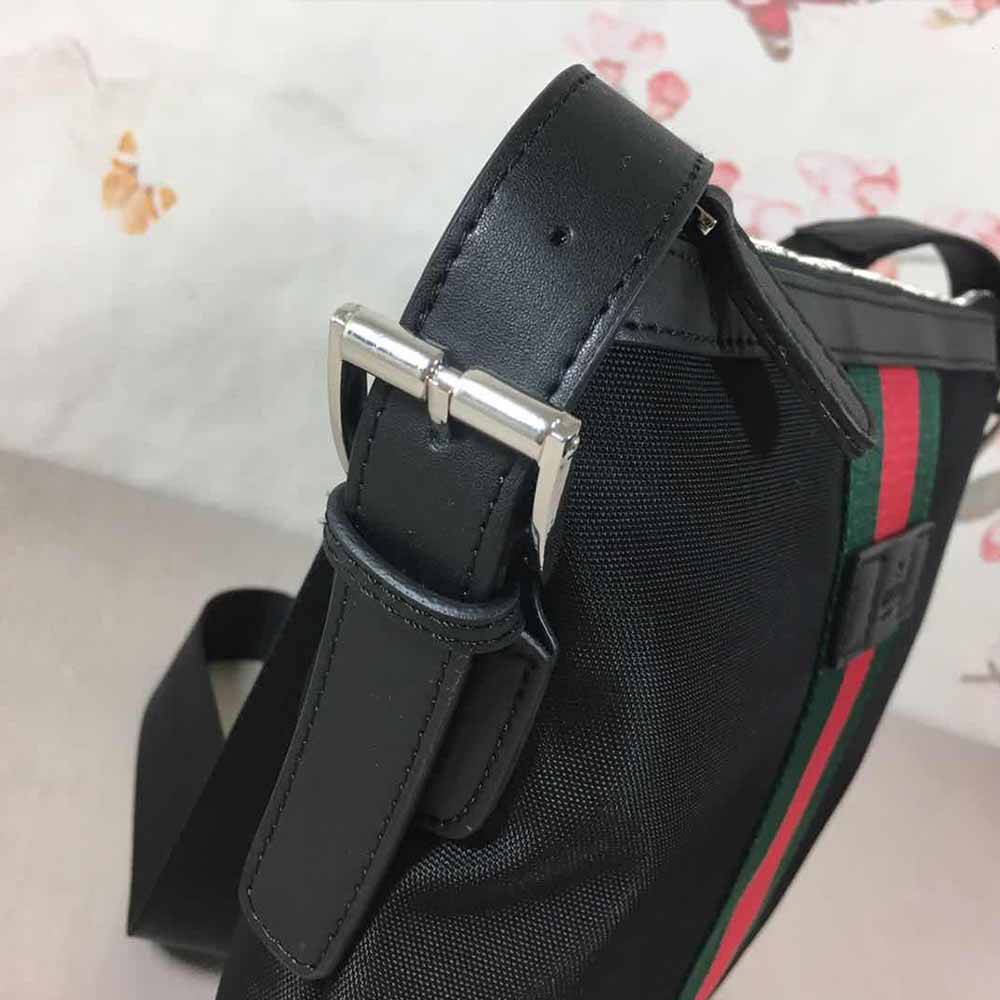 Replica Gucci Shoulder Crossbody Bag Black/Grey 387111
