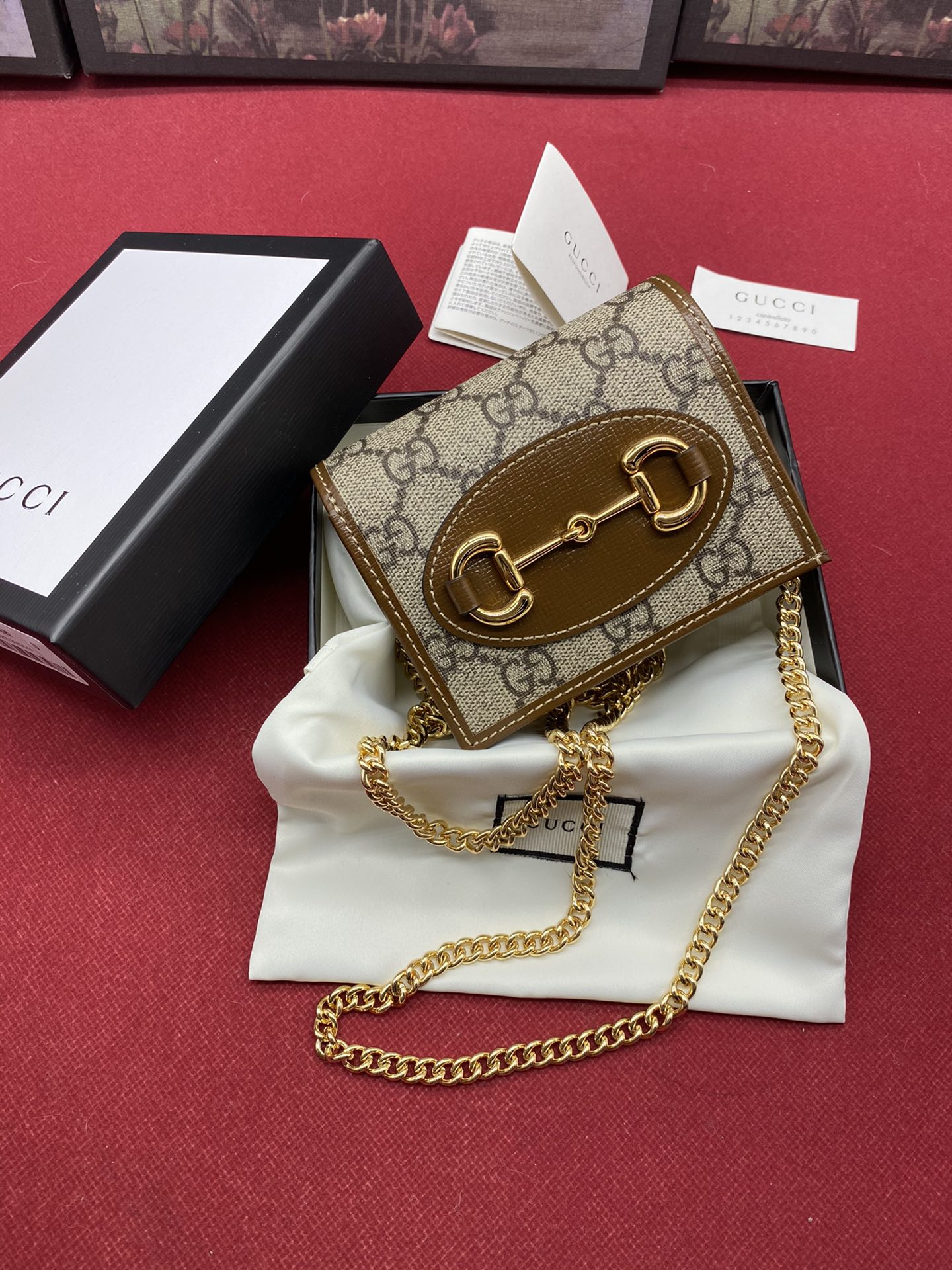 Replica Gucci Horsebit 1955 Card Case Wallet 621887