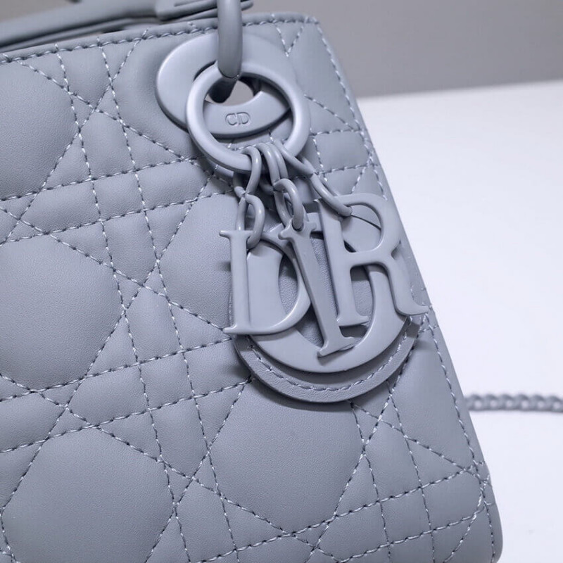 Replica Dior Mini Lady Dior Bag In Ultramatte Cannage Calfskin M0505