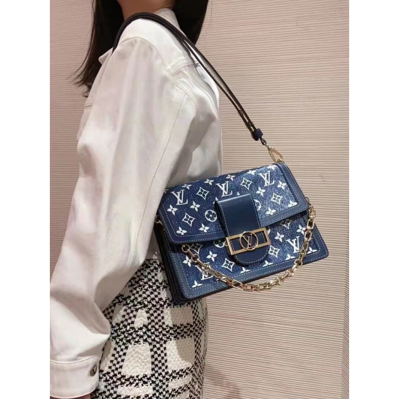 Replica Louis Vuitton Monogram Denim Dauphine Mm M59631
