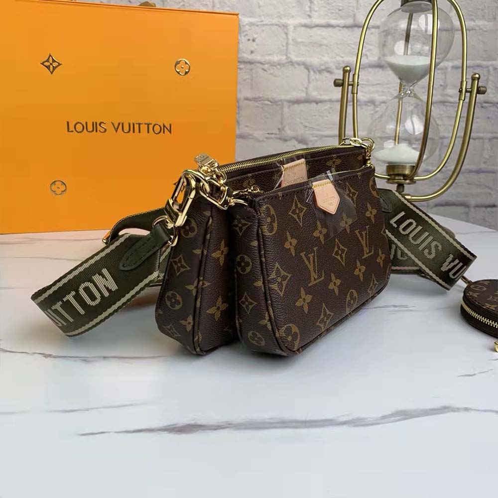 Replica Louis Vuitton Multi Pochette Accessoires-M44813 Green/Pink/Blue