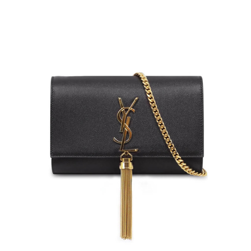 Replica Ysl Saint Laurent Kate Medium With Tassel In Grain De Poudre Leather 354119 Black