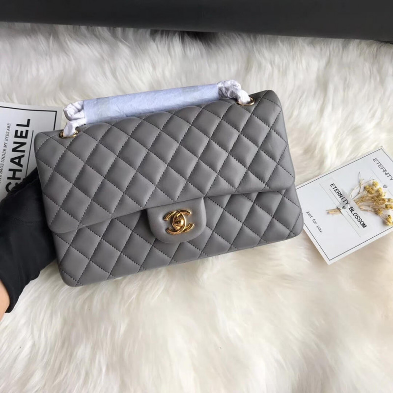 Replica Chanel 1112 Grey Medium Size 2.55 Lambskin Leather Flap Bag