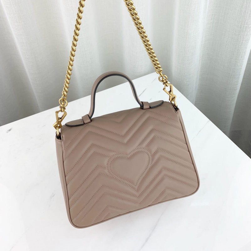 Replica Gucci Gg Marmont Matelasse Top Handle Bag 498110