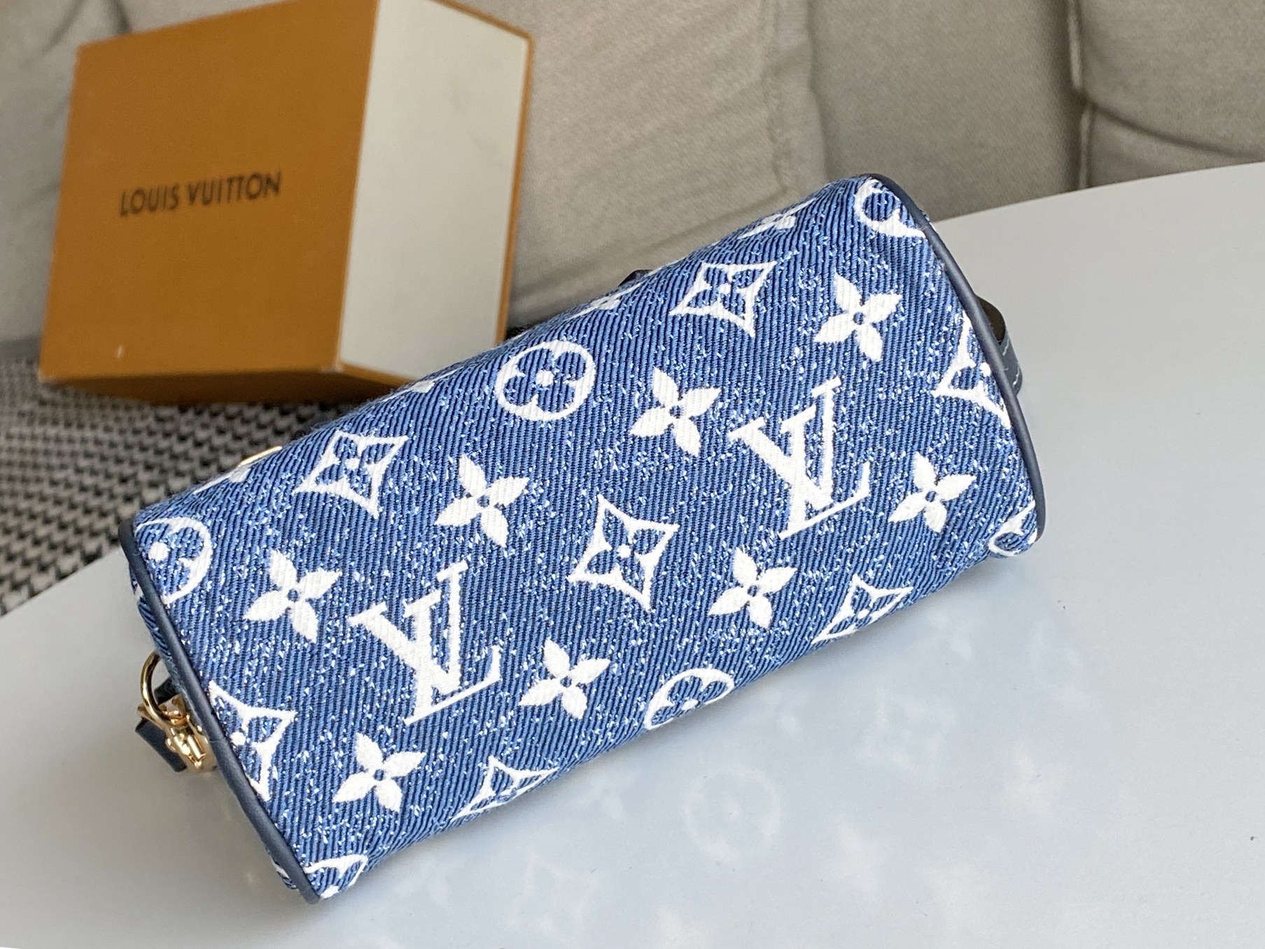 Replica Louis Vuitton Nano Speedy Denim