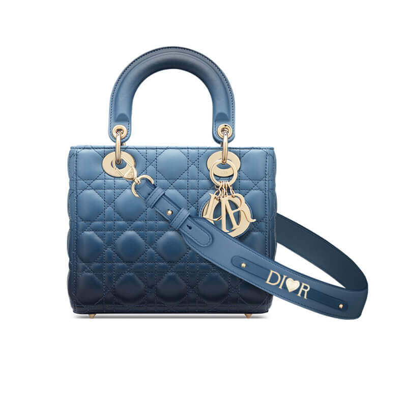 Replica Lady Dior My Abcdior Bag In Indigo Blue Gradient Cannage Lambskin M0538