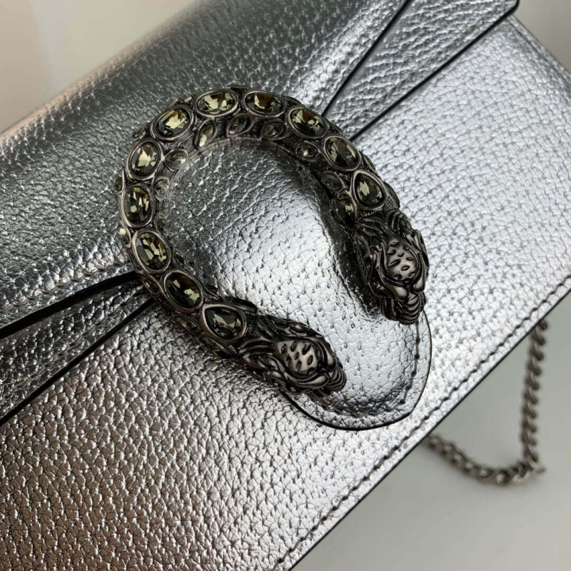 Replica Gucci Silver Dionysus Super Mini Bag 476432