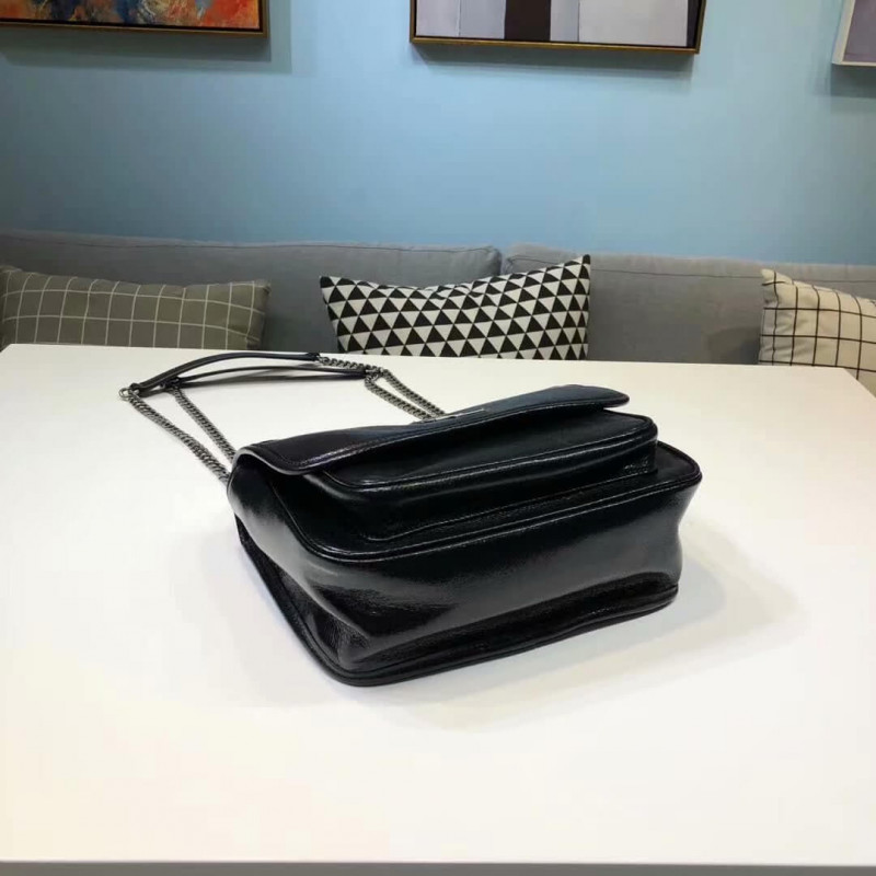 Replica Saint Laurent Niki Baby In Metallic Leather 533039