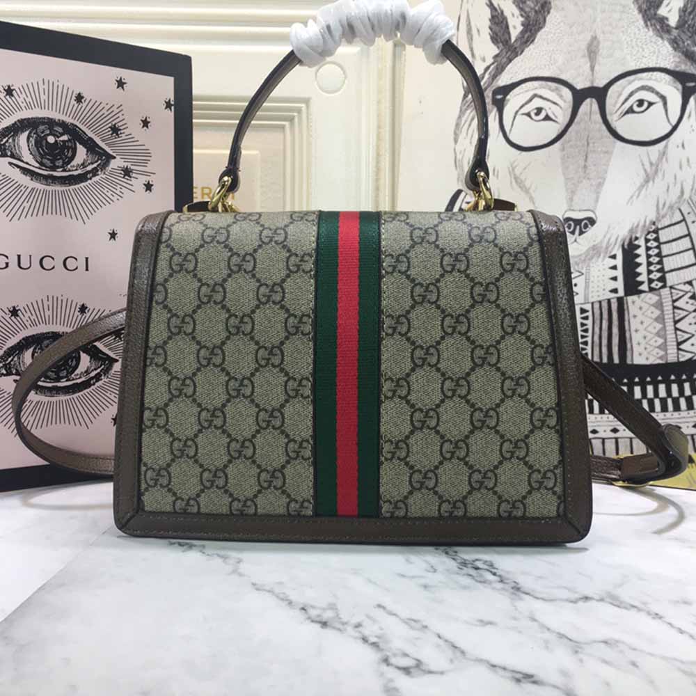 Replica Gucci Ophidia Small Top Handle Bag With Web 651055