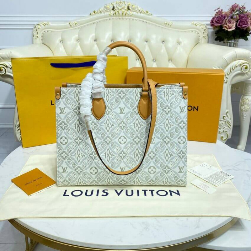 Replica Louis Vuitton Since 1854 Jacquard Textile Onthego Mm M59614