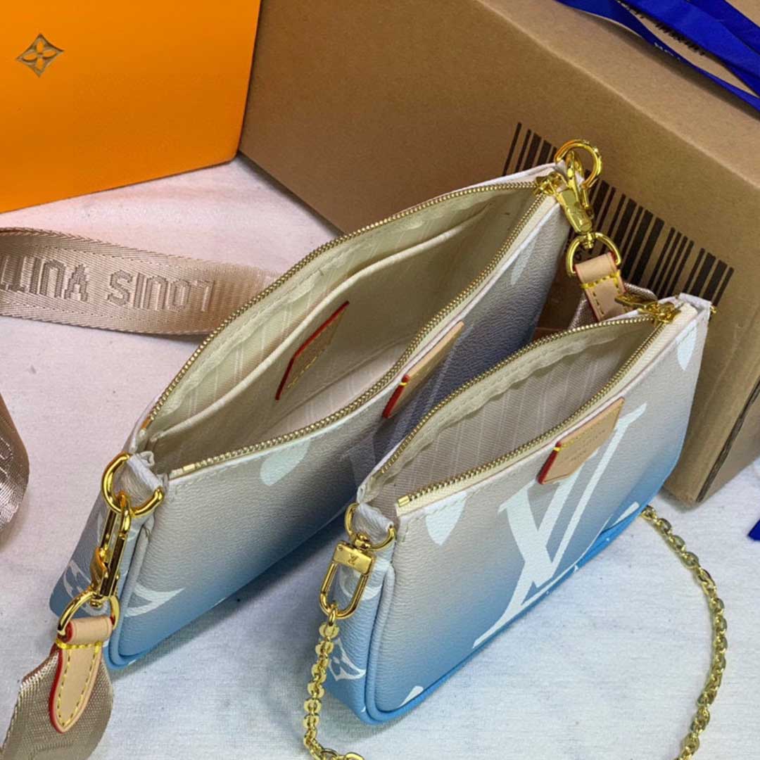 Replica Louis Vuitton Multi Pochette Accessoires-M57634 Pink/Blue