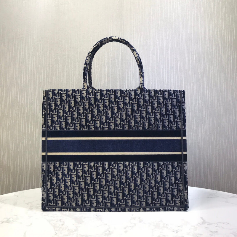 Replica Dior Oblique Embroidered Velvet Book Tote M1286Z