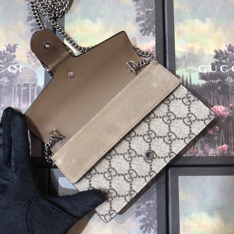 Replica Gucci Dionysus Leather Canvas Super Mini Bag