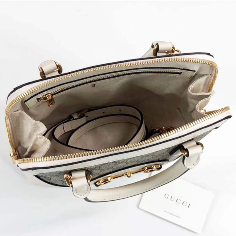 Replica Gucci 1955 Horsebit Gg Supreme Small Top Handle Bag 621220