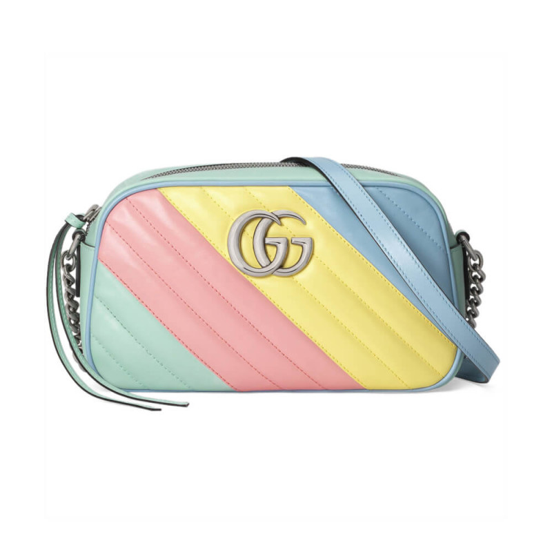 Replica Gucci Gg Marmont Small Shoulder Bag In Pastel And Rainbow 447632