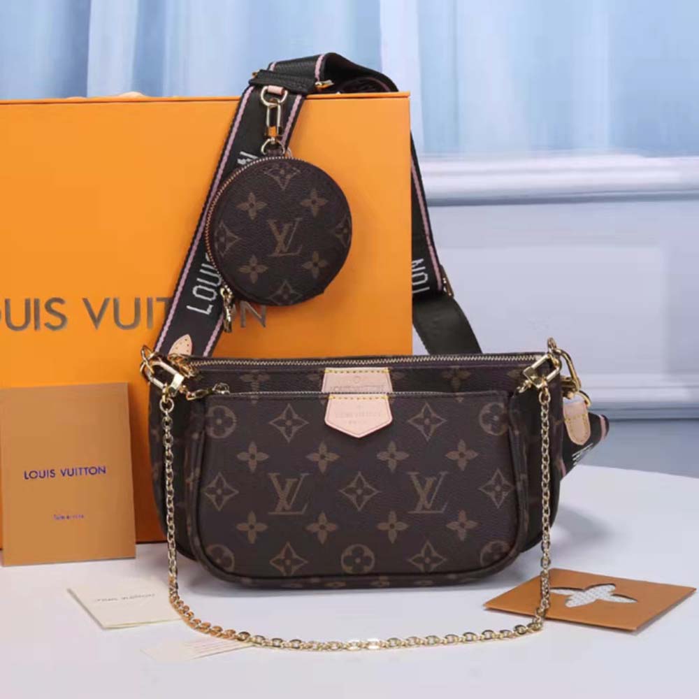 Replica Louis Vuitton Multi Pochette Accessoires-M44813 Green/Pink/Blue