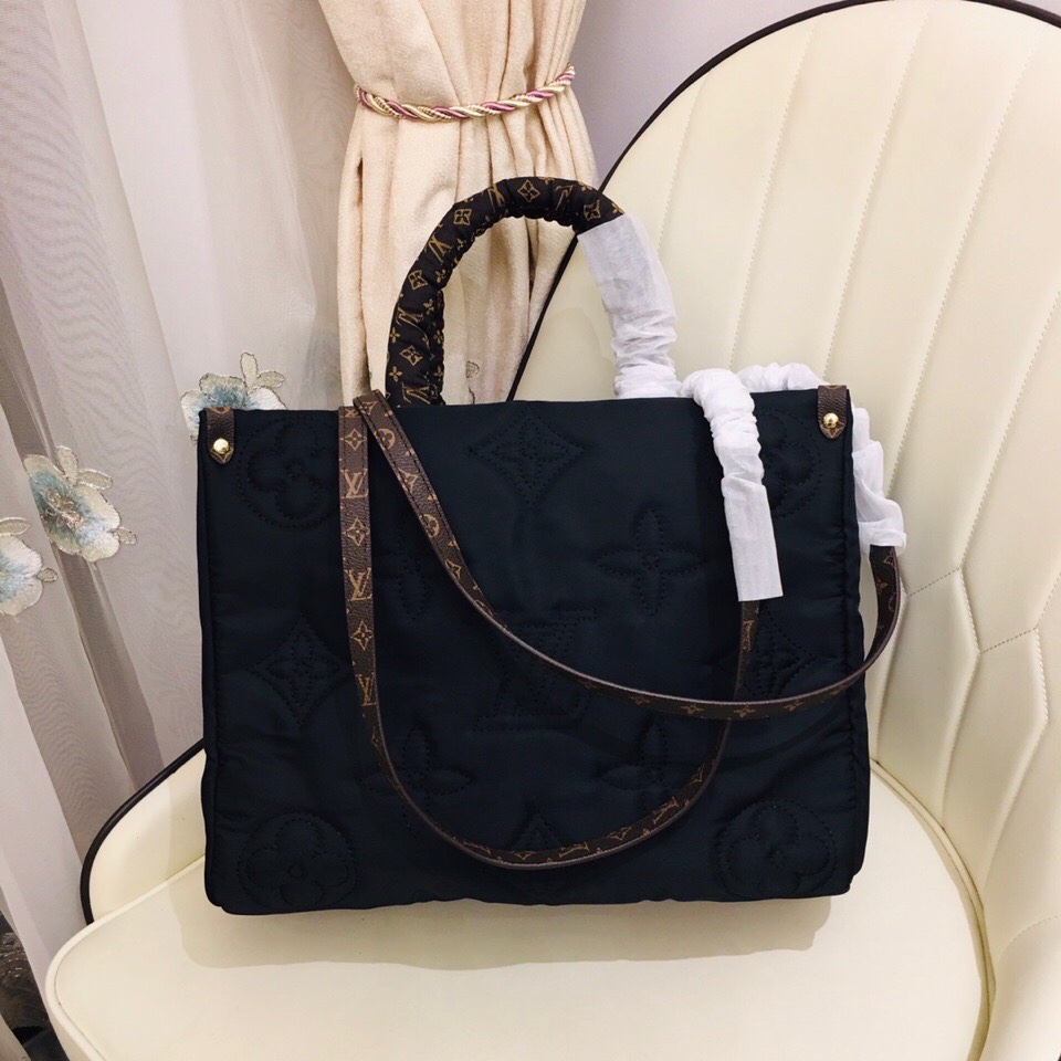 Replica Louis Vuitton Onthego Gm Tote Bag- Black