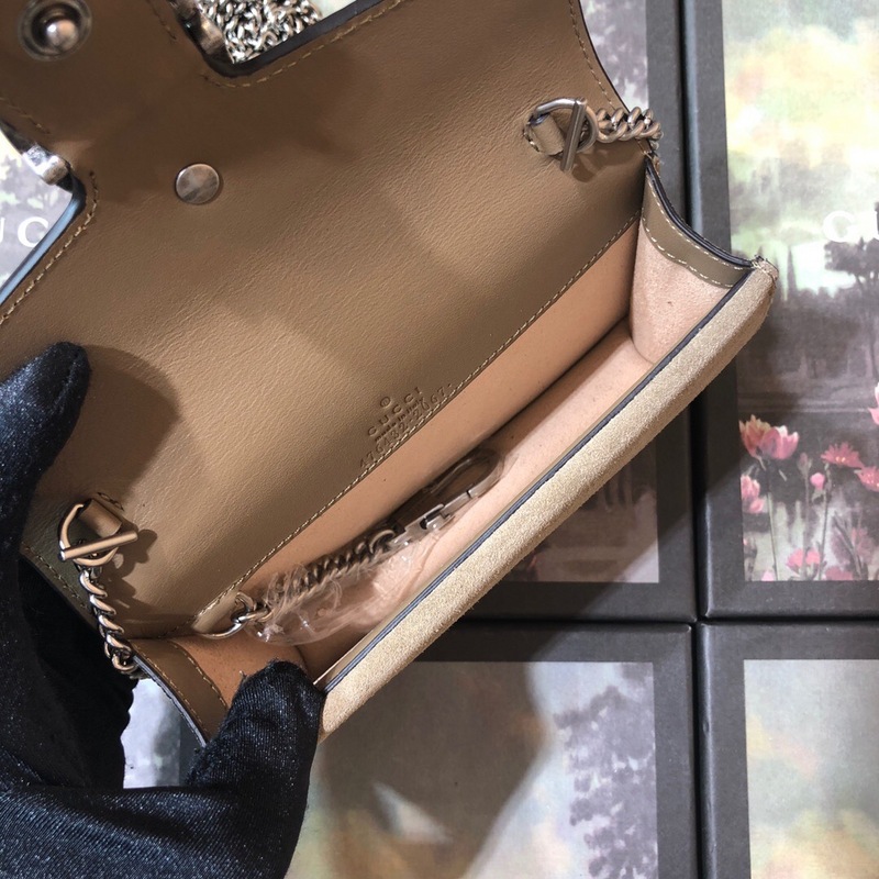 Replica Gucci Dionysus Leather Canvas Super Mini Bag