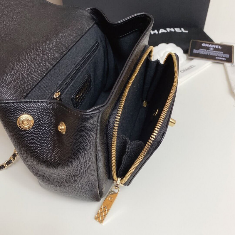 Replica Chanel Quilted Caviar Leather Small Business Affinity Bag A93749