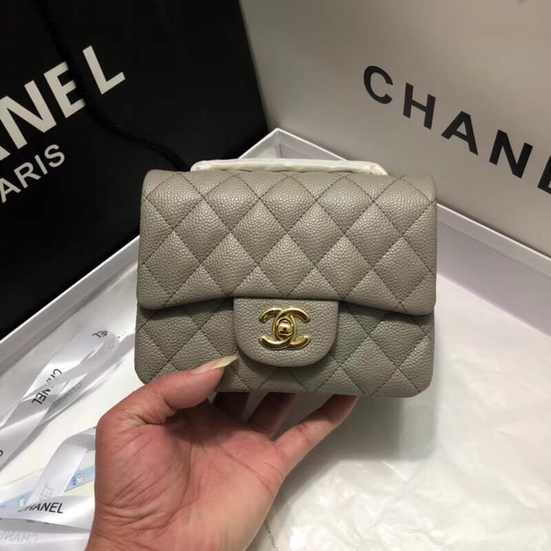 Replica Chanel Caviar Leathe 17Cm Classic Flap Bag 1115