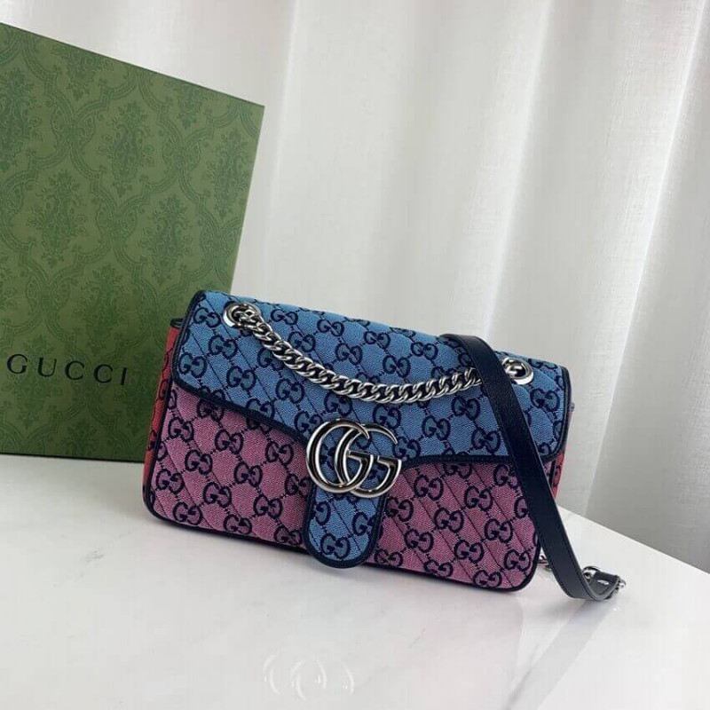 Replica Gucci Gg Marmont Multicolour Small Shoulder Bag 443497