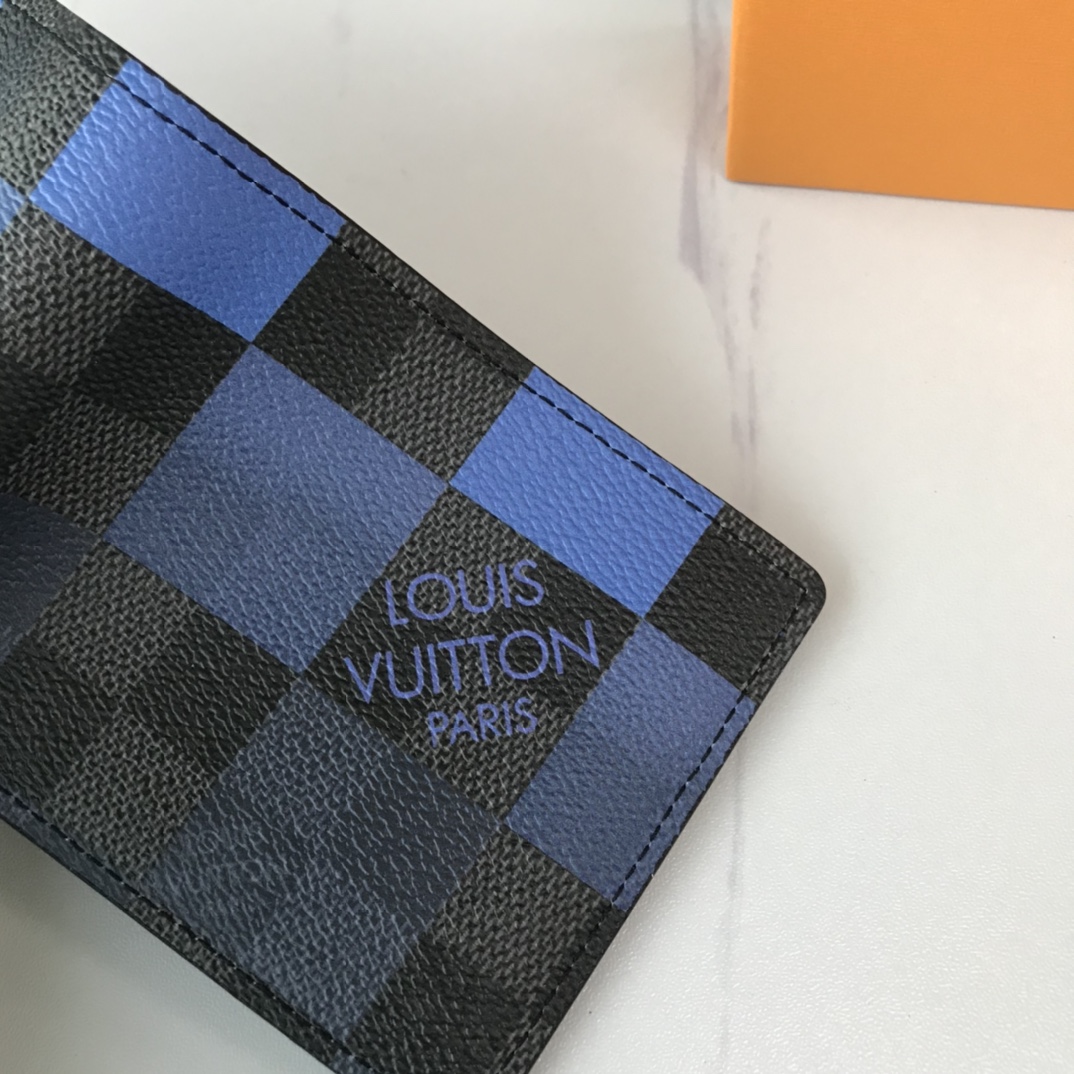 Replica Louis Vuitton Multiple Wallet N40414 White/Blue/Orange