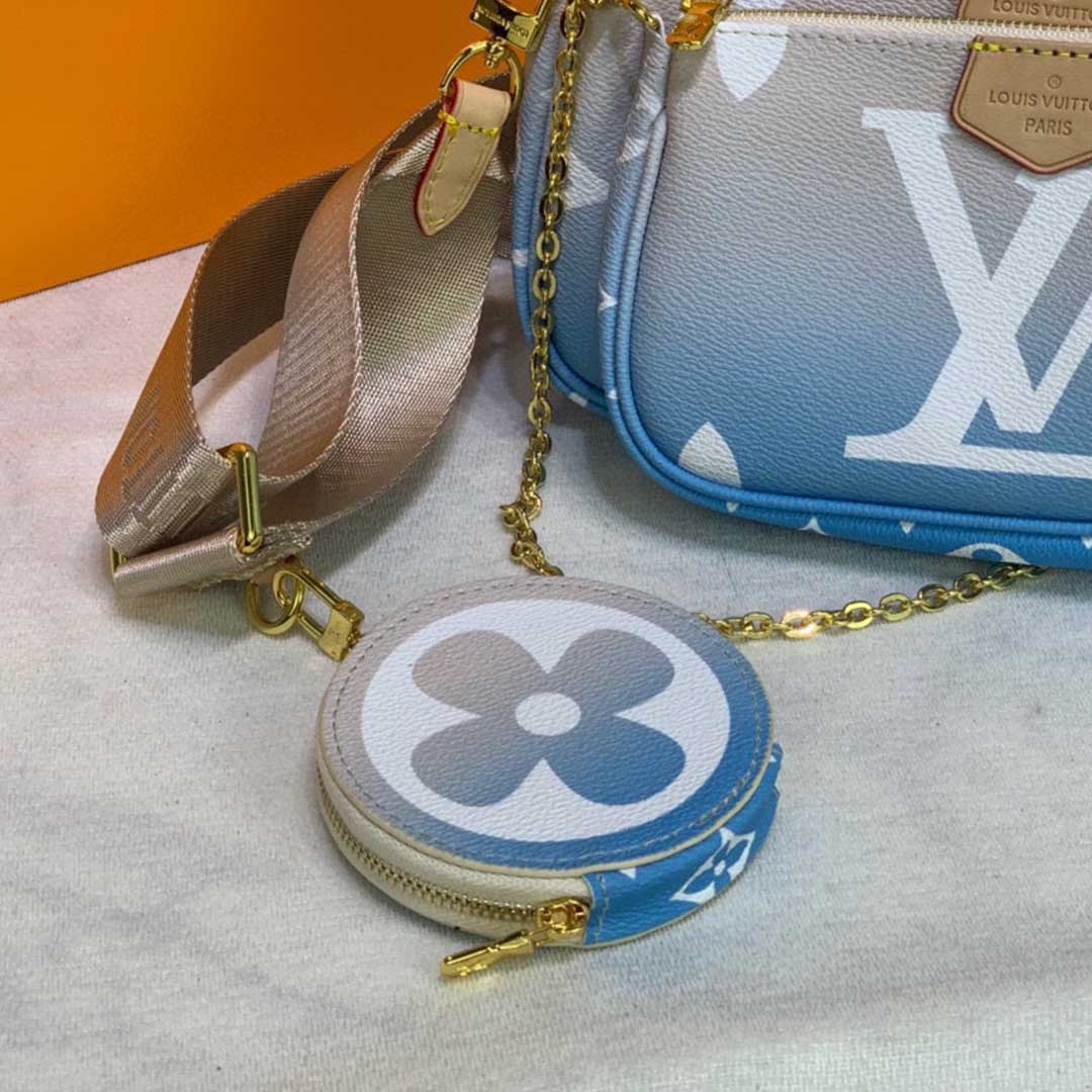 Replica Louis Vuitton Multi Pochette Accessoires-M57634 Pink/Blue