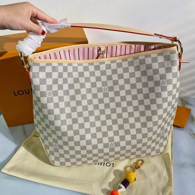 Replica Louis Vuitton Damier Azur Canvas Delightful Mm N41448