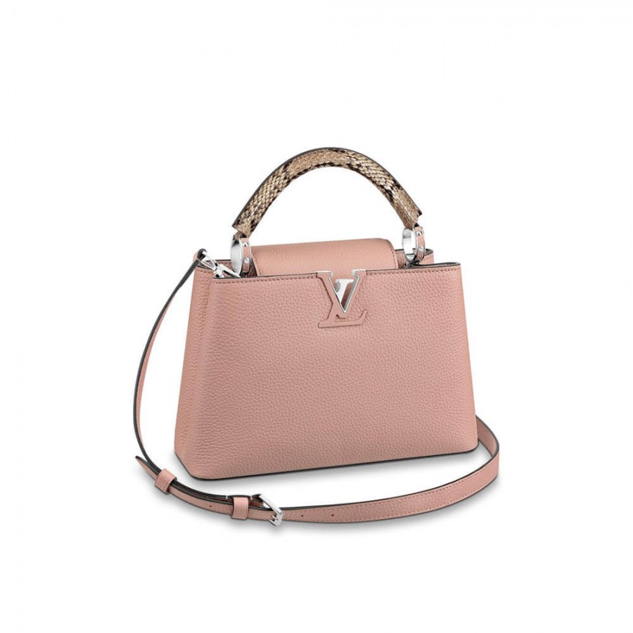 Replica Louis Vuitton Taurillon Leather And Python Capucines Bb N92039