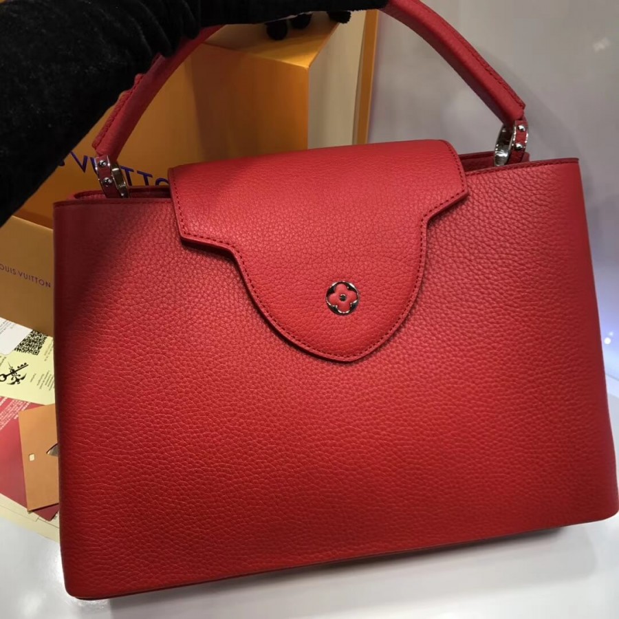 Replica Louis Vuitton Taurillon Leather Capucines Mm M48864