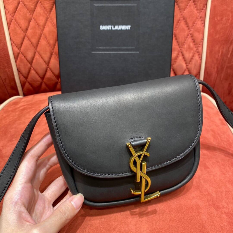Replica Saint Laurent Kaia Ysl-Plaque Mini Leather Satchel 623097