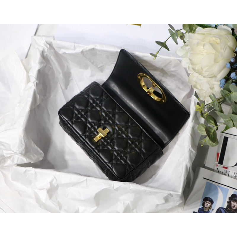 Replica Dior Small Caro Bag In Supple Cannage Calfskin M9241