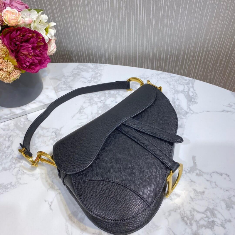 Replica Christian Dior Saddle Bag In Grained Calfskin M0446