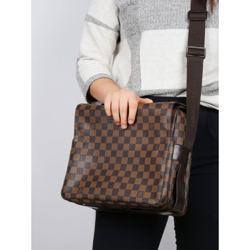 Replica Louis Vuitton Damier Ebene Naviglio Messenger Bag N45255