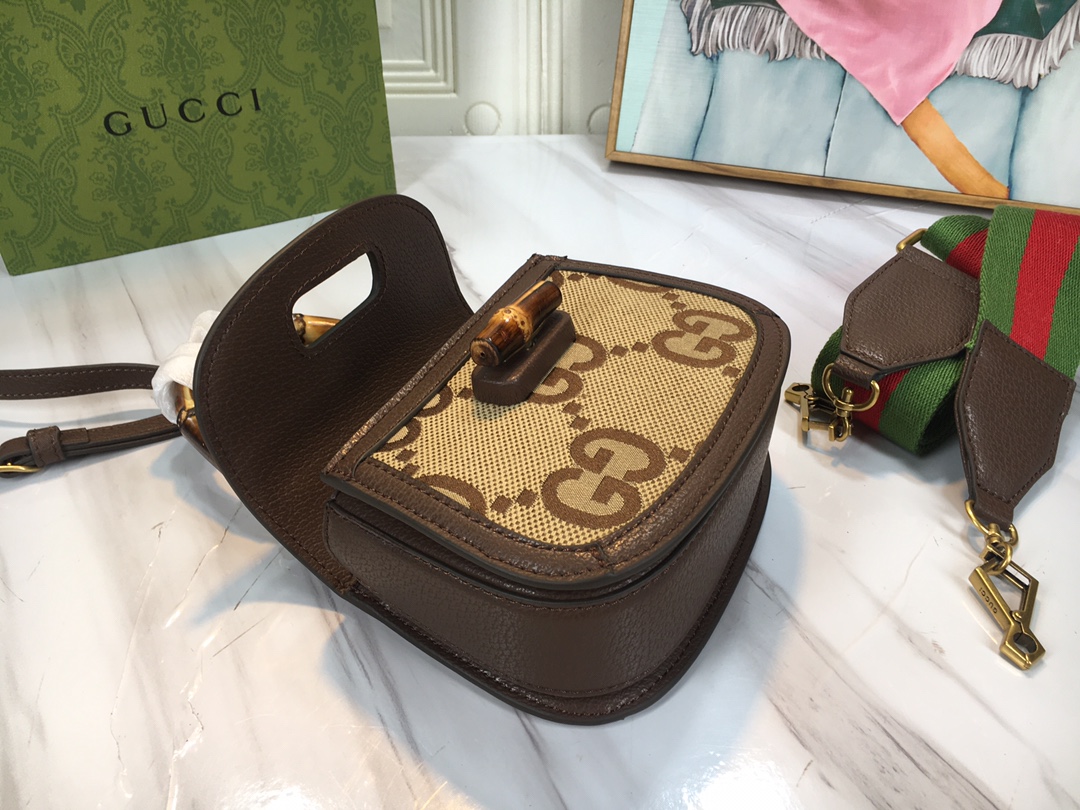 Replica Gucci Double G Bamboo 1947 Mini Top Handle Bag