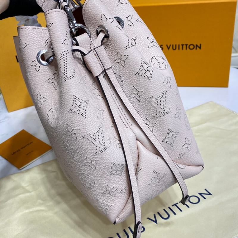 Replica Louis Vuitton Mahina Calf Leather Bella Tote M59203 Cream