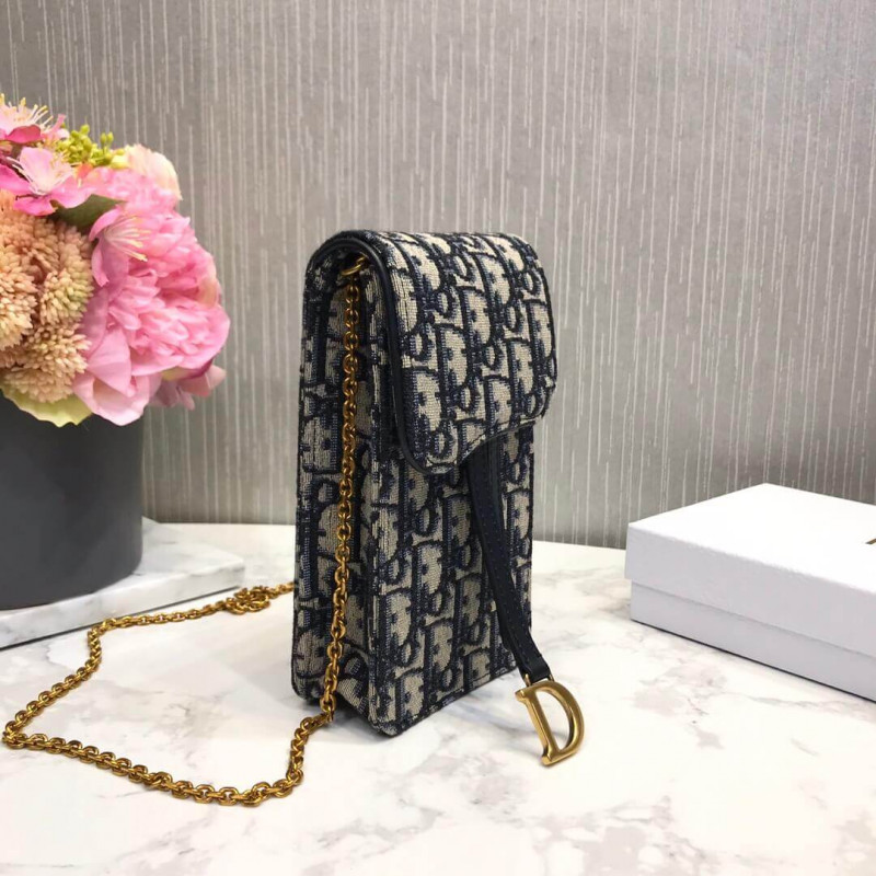 Replica Christian Dior Oblique Saddle Chain For Phone M019