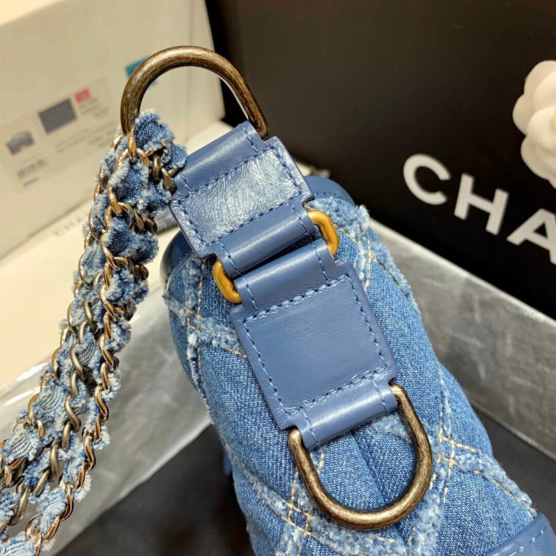 Replica Chanel Gabrielle Small Hobo Bag Denim Calfskin A91810